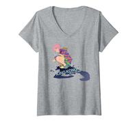 Donna King Kong Skull Island Mitsume Graffiti Spray Classico Anime Maglietta con Collo a V