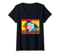 Donna King Kong Skull Island Mitsume Personaggio Posa Anime Classico Maglietta con Collo a V