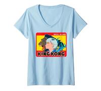 Donna King Kong Skull Island Mitsume Personaggio Posa Classico Anime Maglietta con Collo a V