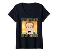 Donna King of the Hill Hank Hill Doped Out of My Gourd Cartoon Maglietta con Collo a V
