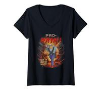 Donna King of The Hill PRO-Pain Video Game Retro 90s Cartoon Maglietta con Collo a V