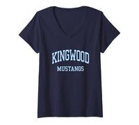 Donna Kingwood High School HS Kingwood TX Sport retrò Maglietta con Collo a V