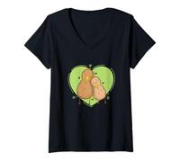 Donna Kiwi Bird è Innamorato Kiwi Fruit Animal Maglietta con Collo a V
