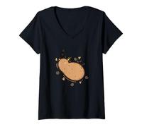 Donna Kiwi Dorme Fruit Animal Nuova Zelanda Maglietta con Collo a V