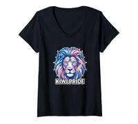 Donna Kiwi Pride Nuova Zelanda Patriot Maglietta con Collo a V