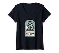 Donna KIX Codice aeroporto Kansai Osaka Giappone Souvenir Kanji Giapponese Maglietta con Collo a V