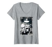 Donna KLF Duo Bill Drummond Jimmy Cè di Phil Nicholls Maglietta con Collo a V