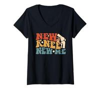 Donna Knee Replacement Surgery Recovery Funny Maglietta con Collo a V