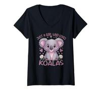 Donna Koala Just a Girl Who Loves Koalas Maglietta con Collo a V