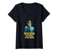 Donna Kolchak The Night Stalker Cult Classic Horror & Mistero Maglietta con Collo a V