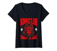Donna Kongclub - Conquer The Jungle Maglietta con Collo a V