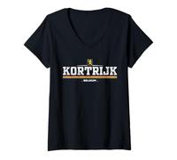 Donna Kortrijk Belgium Maglietta con Collo a V