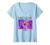 Donna KPOP Demon Hunters Birthday Crew Ufficialmente Autorizzato Maglietta con Collo a V