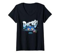 Donna KPOP Demon Hunters Derpy And Sussie Sinking Plant Pot Maglietta con Collo a V