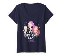 Donna KPOP Demon Hunters Huntrix Birthday Girl Group Maglietta con Collo a V