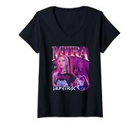 Donna KPOP Demon Hunters Huntrix Huntr/X Mira Bootleg Maglietta con Collo a V