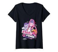 Donna KPOP Demon Hunters Rumi Scrapbook Star Maglietta con Collo a V