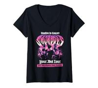 Donna KPOP Demon Hunters Saja Boys Your Idol Tour Maglietta con Collo a V