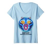 Donna KPOP Demon Hunters Save The Date Ufficialmente Autorizzato Maglietta con Collo a V