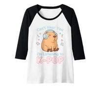 Donna KPOP Non Ti Sento STO ascoltando K-Pop Capybara Maglia con Maniche Raglan