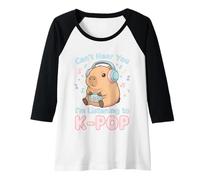 Donna KPOP Non Ti Sento STO ascoltando K-Pop Capybara Maglia con Maniche Raglan