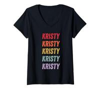 Donna Kristy Maglietta con Collo a V