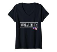 Donna Kuala Lumpur Malesia Country Family Trip Travel Uomo Donna Maglietta con Collo a V