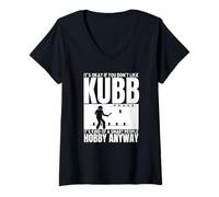 Donna Kubb è per Persone Intelligenti - Divertente Viking Chess Kubb Maglietta con Collo a V