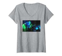 Donna Kula Shaker Hush Cantante Crispian Mills Live 1999 Maglietta con Collo a V