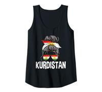 Donna Kurdistan Ragazza Disordinato Capelli Panino Orgoglioso Donna Curda Canotta