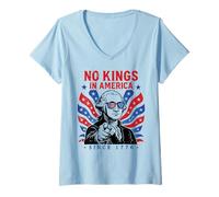 Donna La camicia non esiste in America dal 1776 Washington Bandiera degli Stati Uniti Maglietta con Collo a V