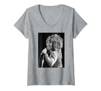 Donna La cantante Tina Turner Break Every Rule World Tour 1987 Maglietta con Collo a V