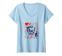 Donna La Colpa di Nice Who's è Quella Dichiarazione Maglietta con Collo a V