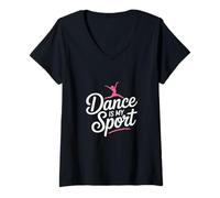 Donna La danza è il mio sport Maglietta con Collo a V