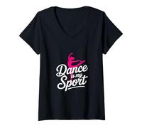Donna La danza è il mio sport Maglietta con Collo a V
