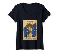 Donna La democrazia... Una Sfida Maglietta con Collo a V