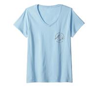 Donna La Fede può spostare Le Montagne - Grafica Cristiana - Abbigliamento delle Scritture Maglietta con Collo a V
