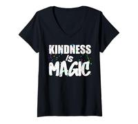 Donna La gentilezza è magica, il design Be Kind è perfetto per chiunque Maglietta con Collo a V