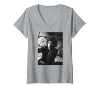 Donna La Leggenda della Chitarra di Jimi Hendrix al Mayfair Flat Purple Haze 1969 Maglietta con Collo a V