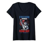 Donna La Liberta Suona Come Il Mio Debito Maglietta con Collo a V