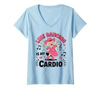 Donna La Line Dance è Il Mio Cardio Maglietta con Collo a V