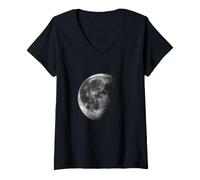 Donna La Luna/Mezzaluna Maglietta con Collo a V