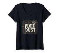 Donna La magia ti aspetta con questo emblema Pixie Dust per ragazzi e ragazze Maglietta con Collo a V