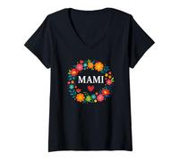 Donna La Mejor Mami del Mundo Dia de las Madres Regalo Mamma Regalo Maglietta con Collo a V