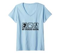 Donna La mia Routine del fine Settimana Saldatore Amante dei Maglietta con Collo a V