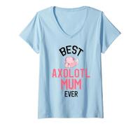 Donna La Migliore Mamma Axolotl di Sempre Kawaii Axolotl Maglietta con Collo a V