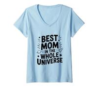 Donna La Migliore Mamma in Tutto L'Universo Maglietta con Collo a V