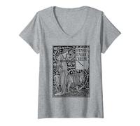Donna La Regina delle Fate, Design di Walter Crane, 1915, Liberty Maglietta con Collo a V
