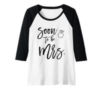 Donna La Sposa Che Presto sarà Mrs Minimal Wedding Maglia con Maniche Raglan