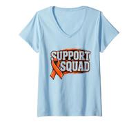 Donna La Squadra di Supporto per la leucemia spera la consapevolezza della Forza Insieme Maglietta con Collo a V